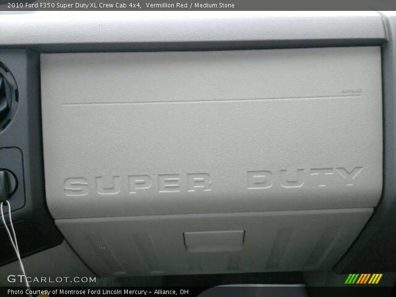 Vermillion Red / Medium Stone 2010 Ford F350 Super Duty XL Crew Cab 4x4