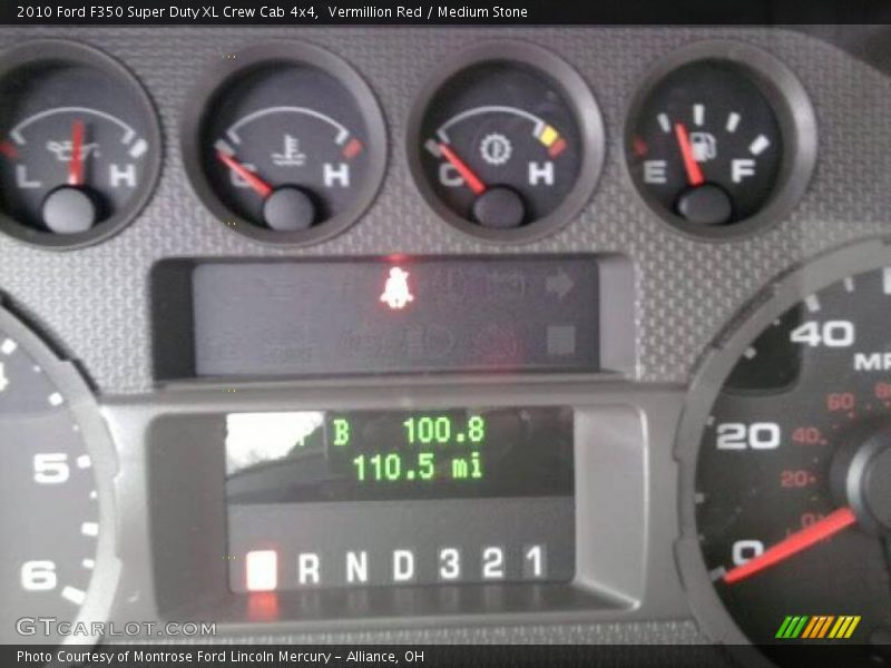 Vermillion Red / Medium Stone 2010 Ford F350 Super Duty XL Crew Cab 4x4