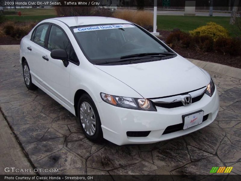 Taffeta White / Gray 2009 Honda Civic DX-VP Sedan