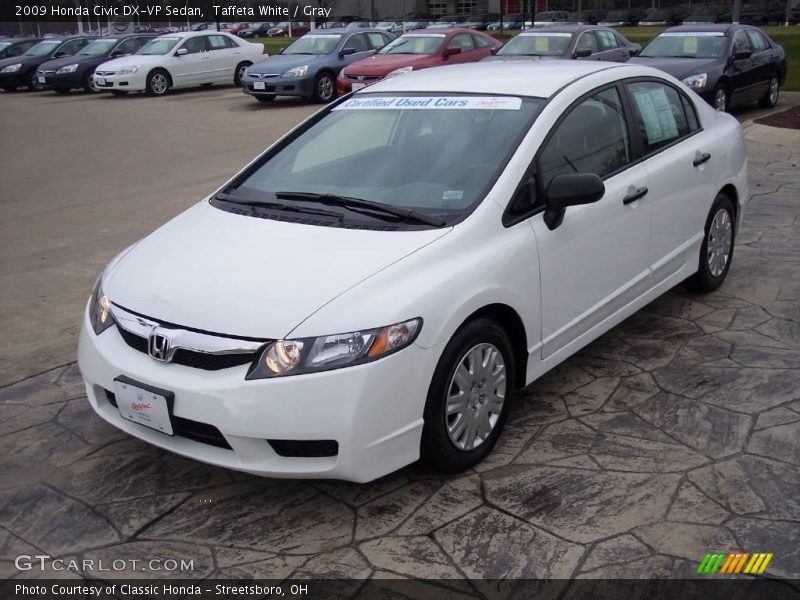 Taffeta White / Gray 2009 Honda Civic DX-VP Sedan