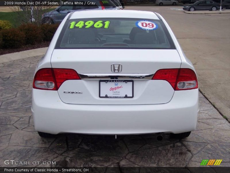 Taffeta White / Gray 2009 Honda Civic DX-VP Sedan