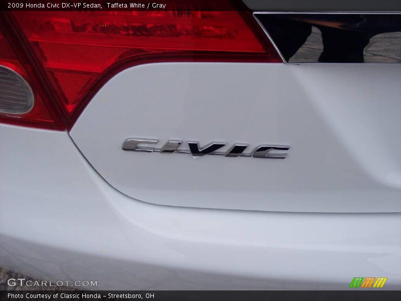 Taffeta White / Gray 2009 Honda Civic DX-VP Sedan