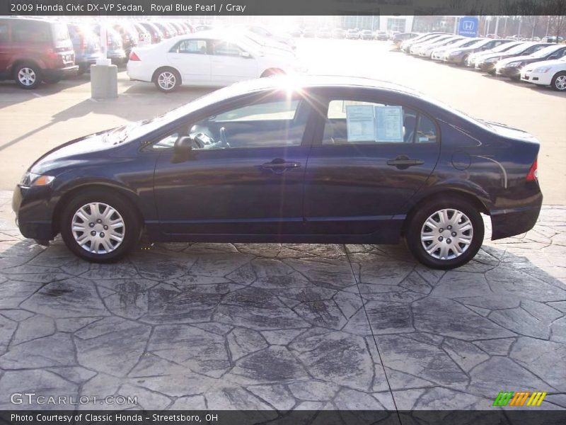 Royal Blue Pearl / Gray 2009 Honda Civic DX-VP Sedan