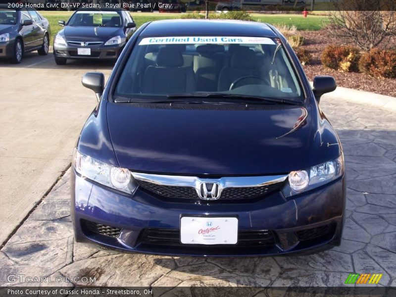 Royal Blue Pearl / Gray 2009 Honda Civic DX-VP Sedan