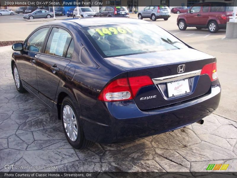 Royal Blue Pearl / Gray 2009 Honda Civic DX-VP Sedan