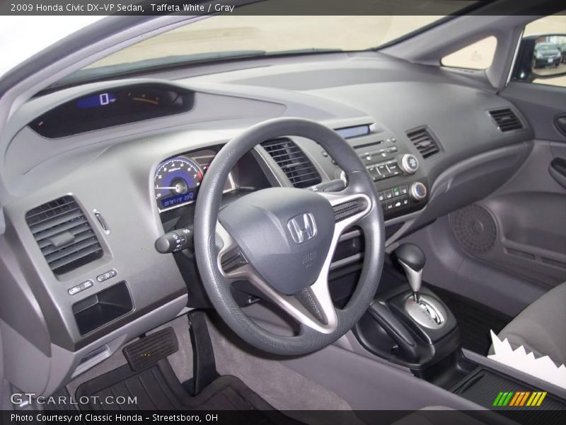 Taffeta White / Gray 2009 Honda Civic DX-VP Sedan