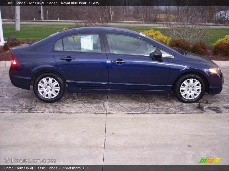 Royal Blue Pearl / Gray 2009 Honda Civic DX-VP Sedan