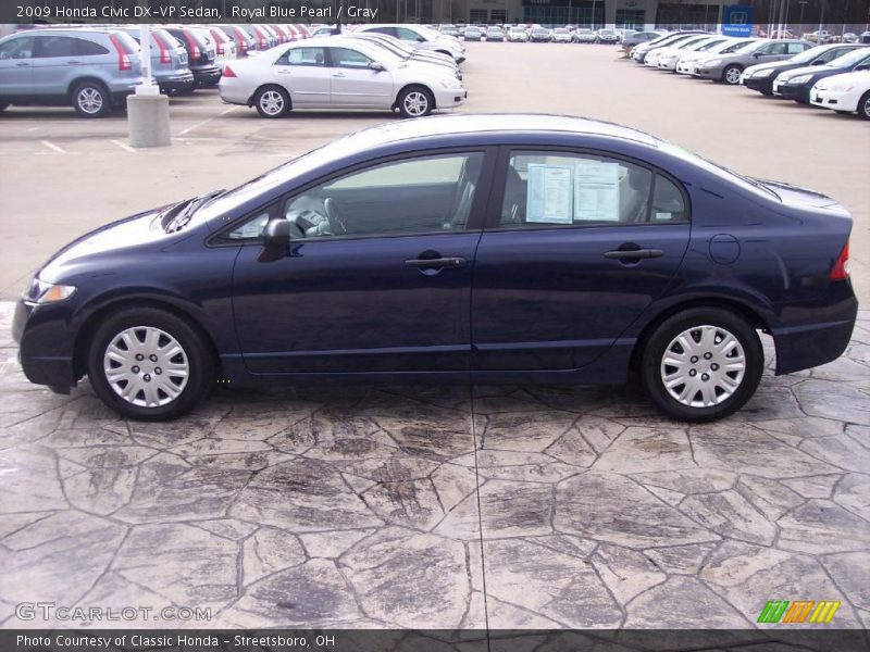 Royal Blue Pearl / Gray 2009 Honda Civic DX-VP Sedan