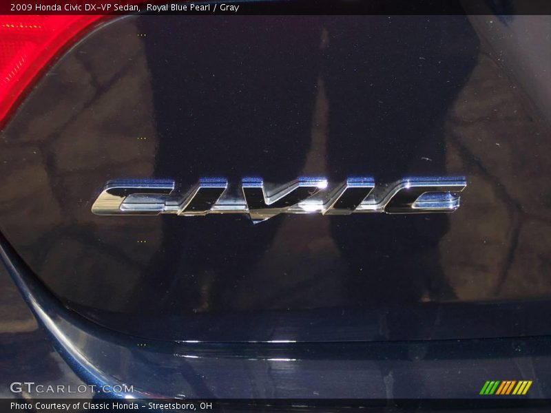 Royal Blue Pearl / Gray 2009 Honda Civic DX-VP Sedan