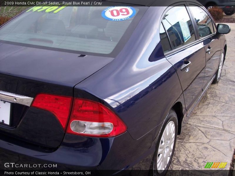 Royal Blue Pearl / Gray 2009 Honda Civic DX-VP Sedan