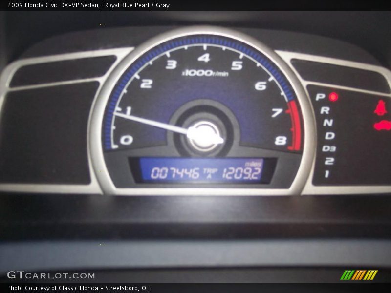 Royal Blue Pearl / Gray 2009 Honda Civic DX-VP Sedan