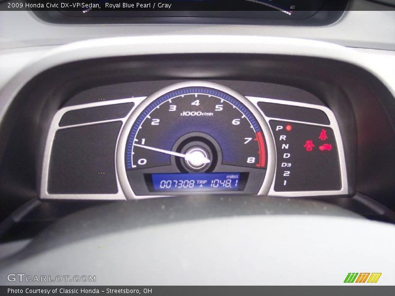 Royal Blue Pearl / Gray 2009 Honda Civic DX-VP Sedan