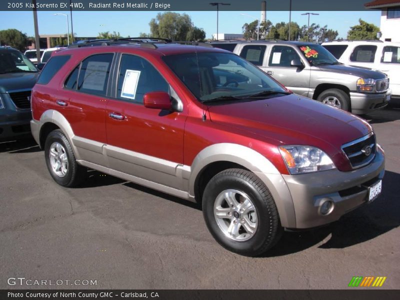 Radiant Red Metallic / Beige 2005 Kia Sorento EX 4WD