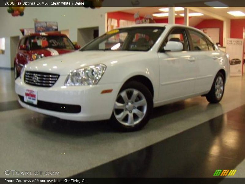 Clear White / Beige 2008 Kia Optima LX V6