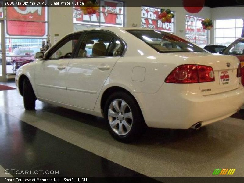 Clear White / Beige 2008 Kia Optima LX V6