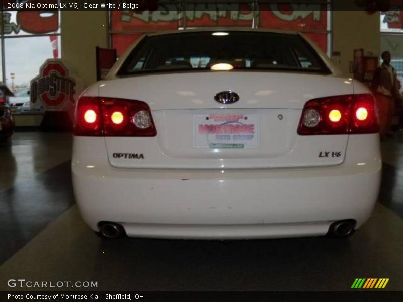 Clear White / Beige 2008 Kia Optima LX V6