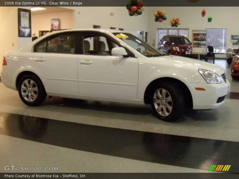 Clear White / Beige 2008 Kia Optima LX V6
