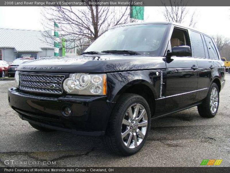 Buckingham Blue Metallic / Sand 2008 Land Rover Range Rover V8 Supercharged
