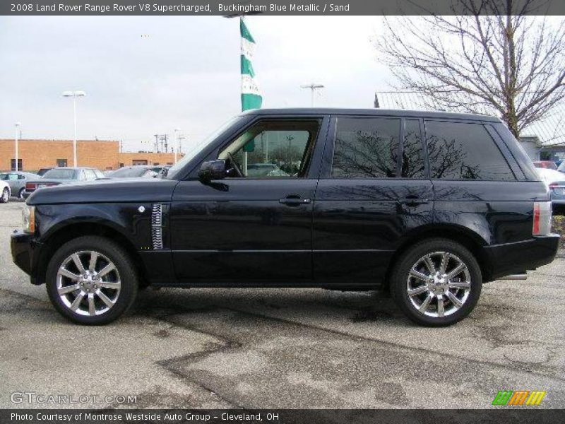 Buckingham Blue Metallic / Sand 2008 Land Rover Range Rover V8 Supercharged