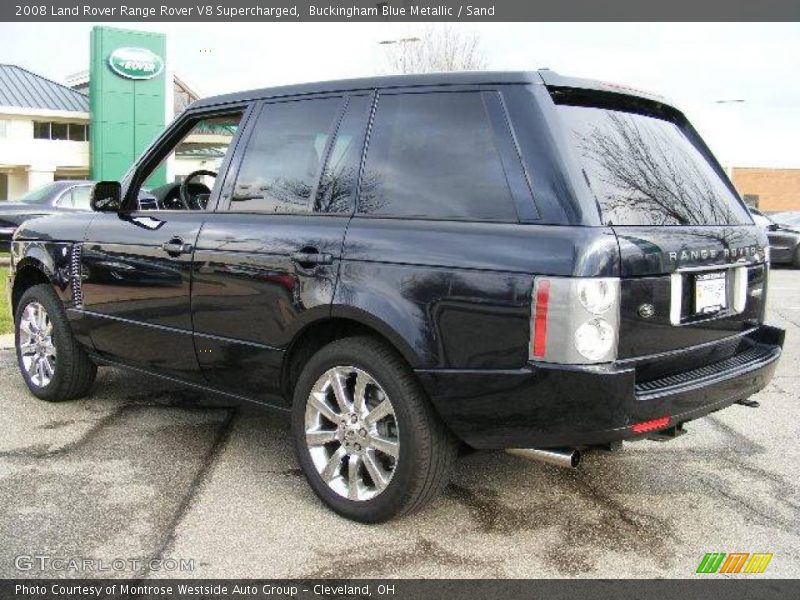 Buckingham Blue Metallic / Sand 2008 Land Rover Range Rover V8 Supercharged