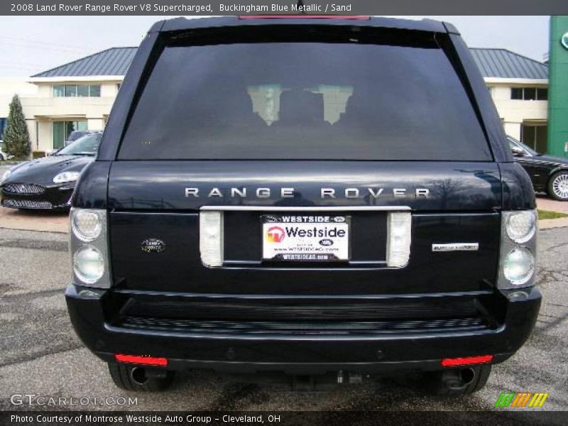 Buckingham Blue Metallic / Sand 2008 Land Rover Range Rover V8 Supercharged