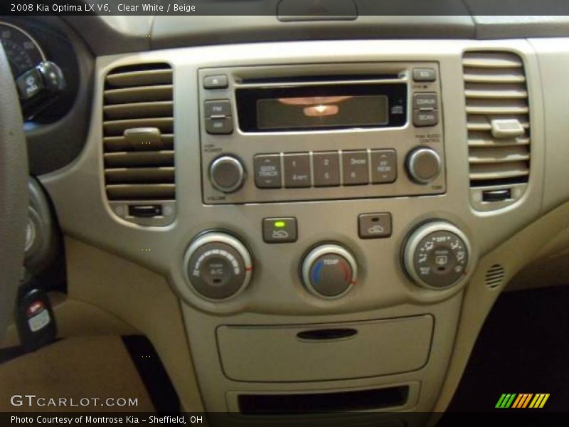 Clear White / Beige 2008 Kia Optima LX V6