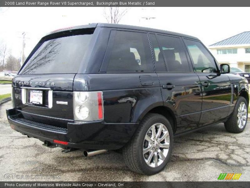 Buckingham Blue Metallic / Sand 2008 Land Rover Range Rover V8 Supercharged