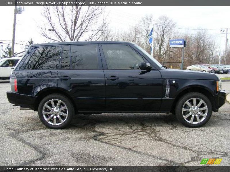Buckingham Blue Metallic / Sand 2008 Land Rover Range Rover V8 Supercharged
