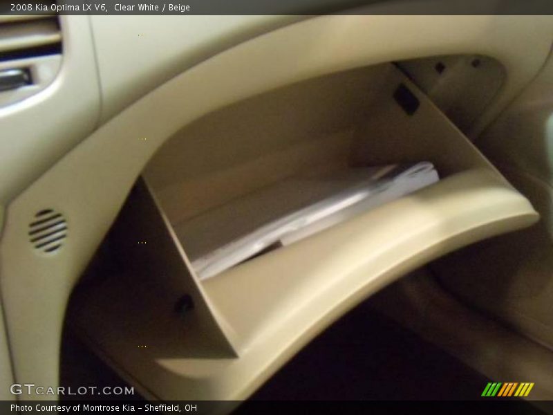 Clear White / Beige 2008 Kia Optima LX V6