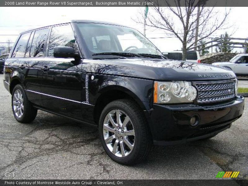 Buckingham Blue Metallic / Sand 2008 Land Rover Range Rover V8 Supercharged