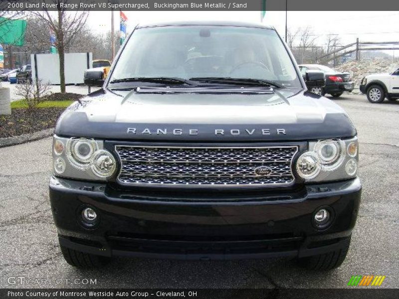 Buckingham Blue Metallic / Sand 2008 Land Rover Range Rover V8 Supercharged