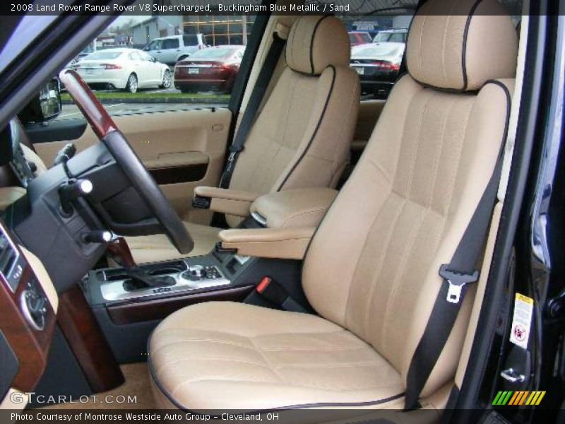 Buckingham Blue Metallic / Sand 2008 Land Rover Range Rover V8 Supercharged