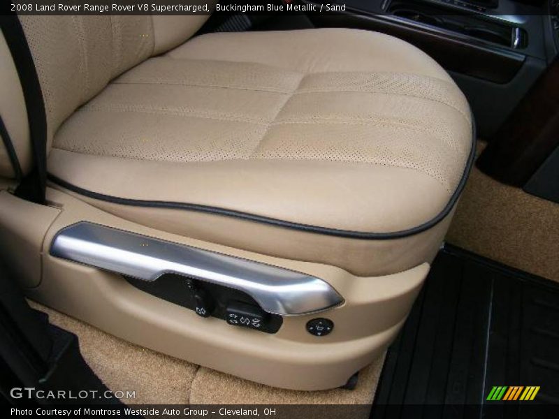 Buckingham Blue Metallic / Sand 2008 Land Rover Range Rover V8 Supercharged