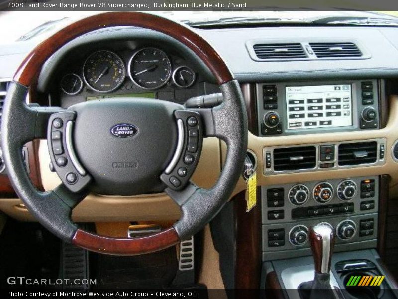 Buckingham Blue Metallic / Sand 2008 Land Rover Range Rover V8 Supercharged