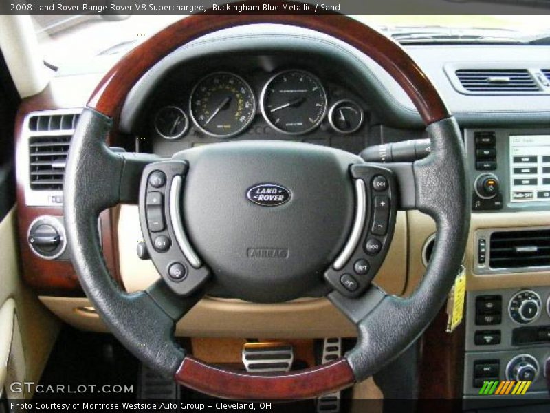 Buckingham Blue Metallic / Sand 2008 Land Rover Range Rover V8 Supercharged