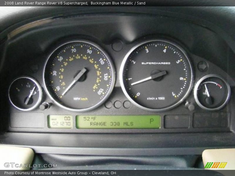 Buckingham Blue Metallic / Sand 2008 Land Rover Range Rover V8 Supercharged