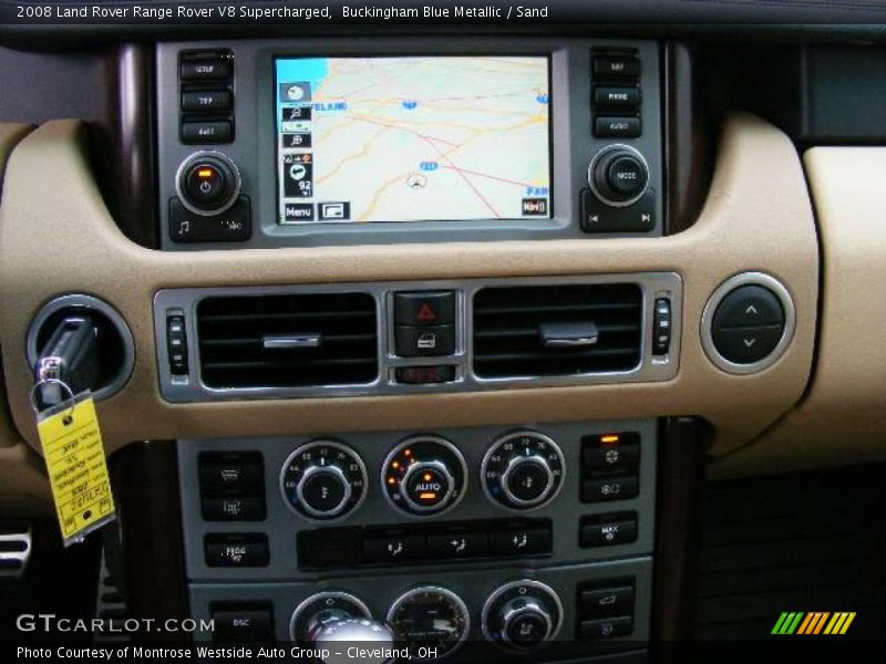 Buckingham Blue Metallic / Sand 2008 Land Rover Range Rover V8 Supercharged