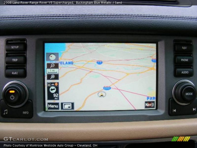 Buckingham Blue Metallic / Sand 2008 Land Rover Range Rover V8 Supercharged