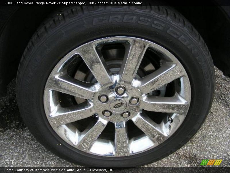 Buckingham Blue Metallic / Sand 2008 Land Rover Range Rover V8 Supercharged