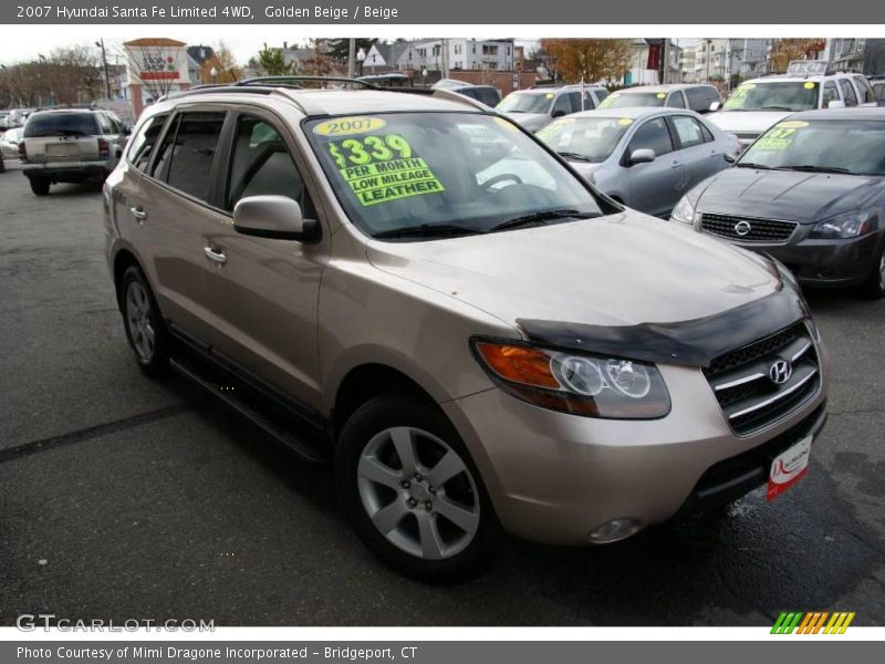 Golden Beige / Beige 2007 Hyundai Santa Fe Limited 4WD