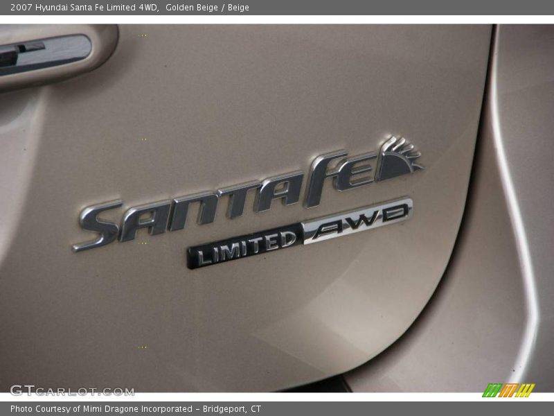 Golden Beige / Beige 2007 Hyundai Santa Fe Limited 4WD