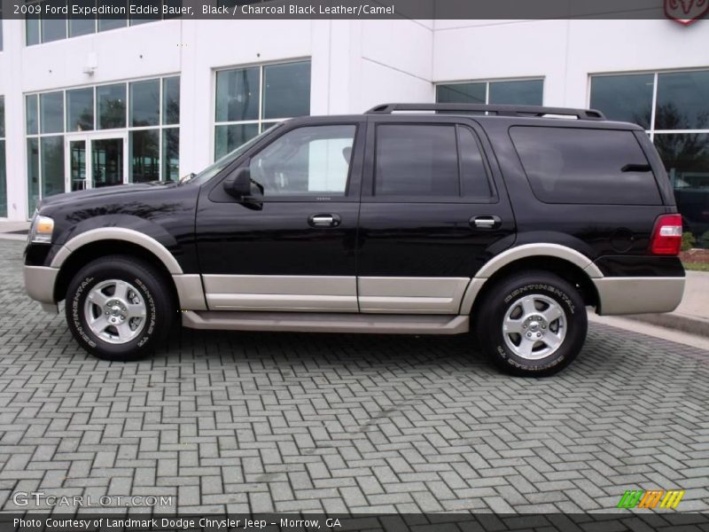 Black / Charcoal Black Leather/Camel 2009 Ford Expedition Eddie Bauer
