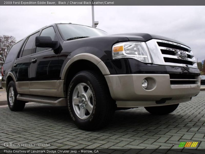 Black / Charcoal Black Leather/Camel 2009 Ford Expedition Eddie Bauer