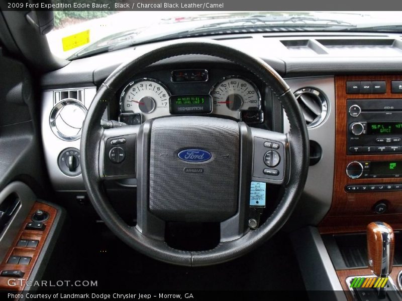 Black / Charcoal Black Leather/Camel 2009 Ford Expedition Eddie Bauer