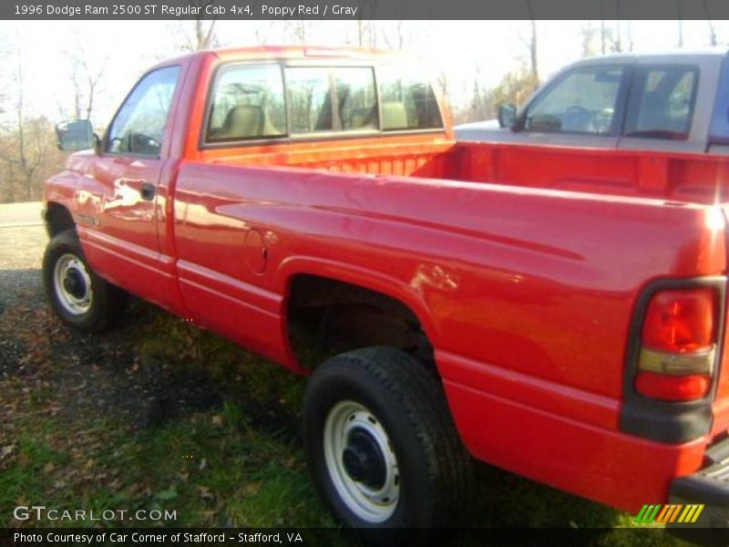 Poppy Red / Gray 1996 Dodge Ram 2500 ST Regular Cab 4x4