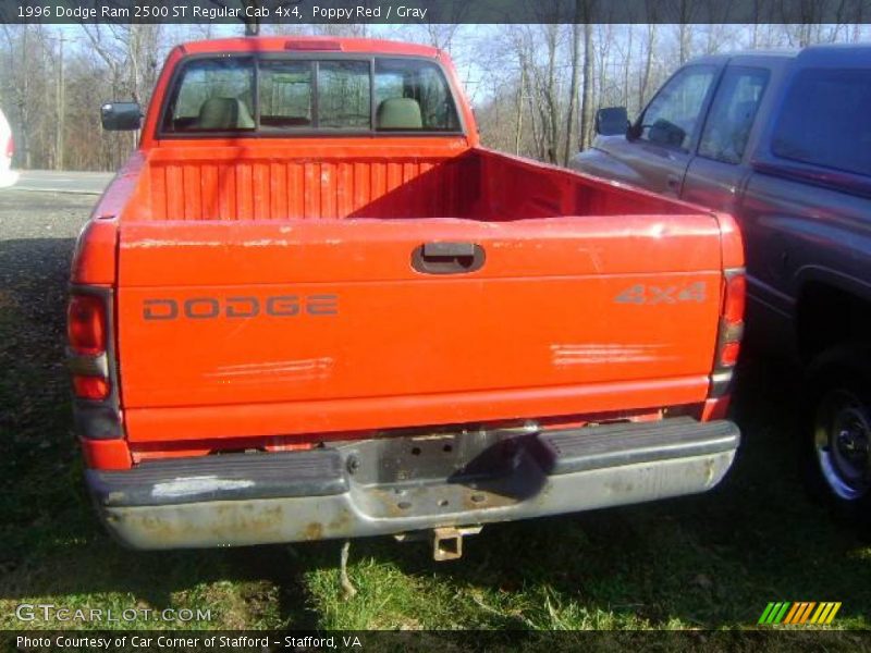 Poppy Red / Gray 1996 Dodge Ram 2500 ST Regular Cab 4x4