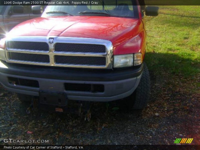 Poppy Red / Gray 1996 Dodge Ram 2500 ST Regular Cab 4x4