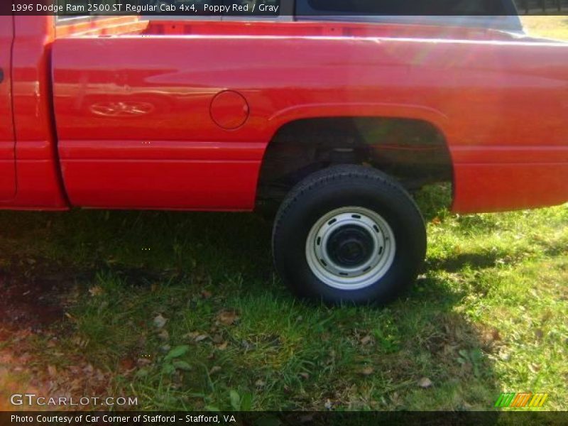 Poppy Red / Gray 1996 Dodge Ram 2500 ST Regular Cab 4x4