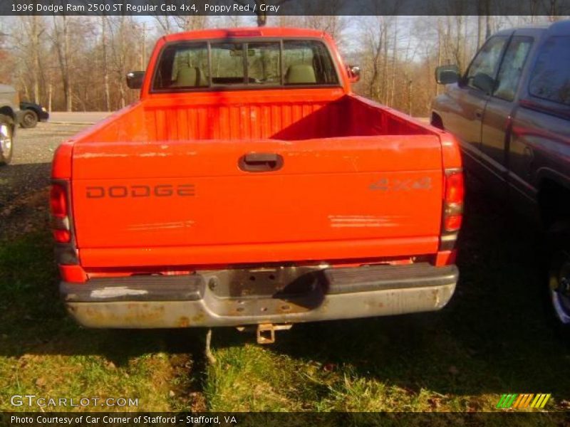 Poppy Red / Gray 1996 Dodge Ram 2500 ST Regular Cab 4x4