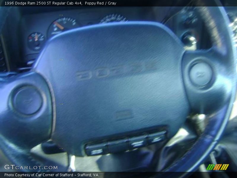 Poppy Red / Gray 1996 Dodge Ram 2500 ST Regular Cab 4x4